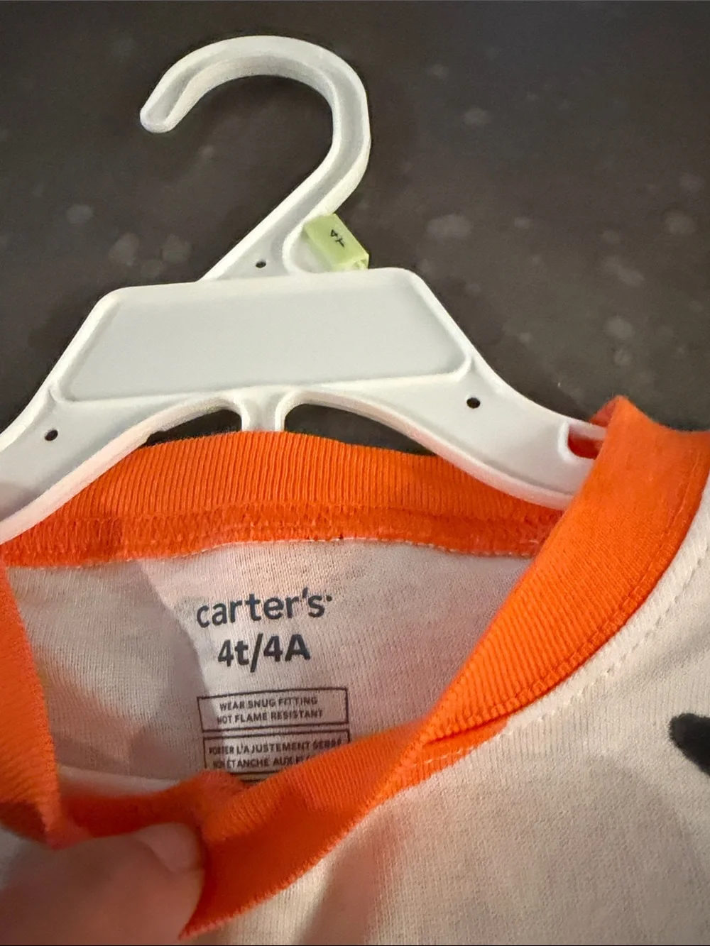 Carter's Orange & Black Pumpkin and Bat Pajama Set